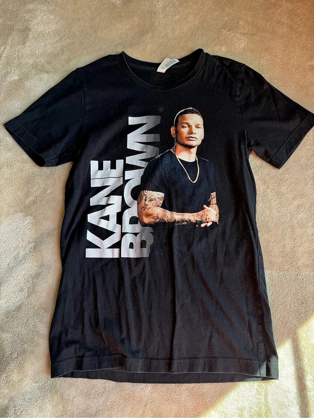 Kane Brown On Tour T-Shirt Graphic Tee Black & White Small